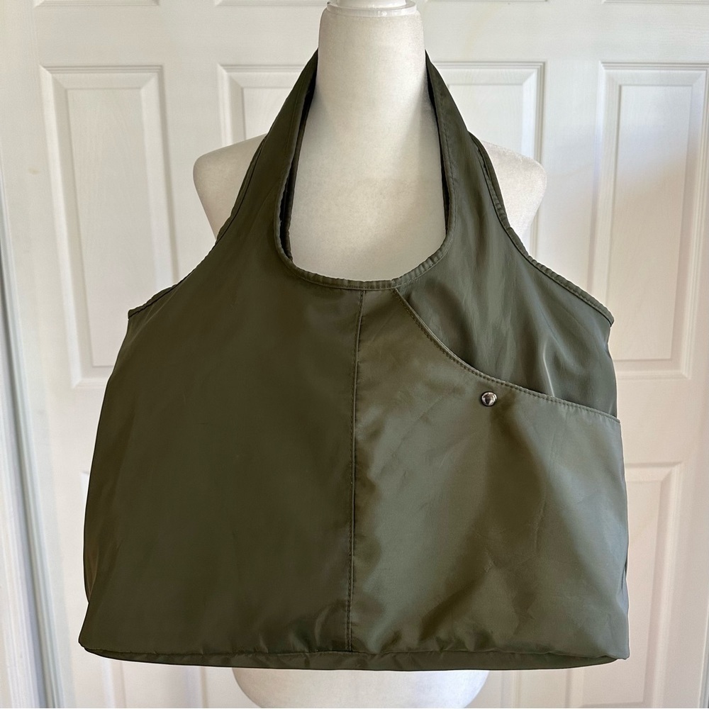 Zooeass Olive Green Nylon Travel Shoulder Bag Tote Gym Bag